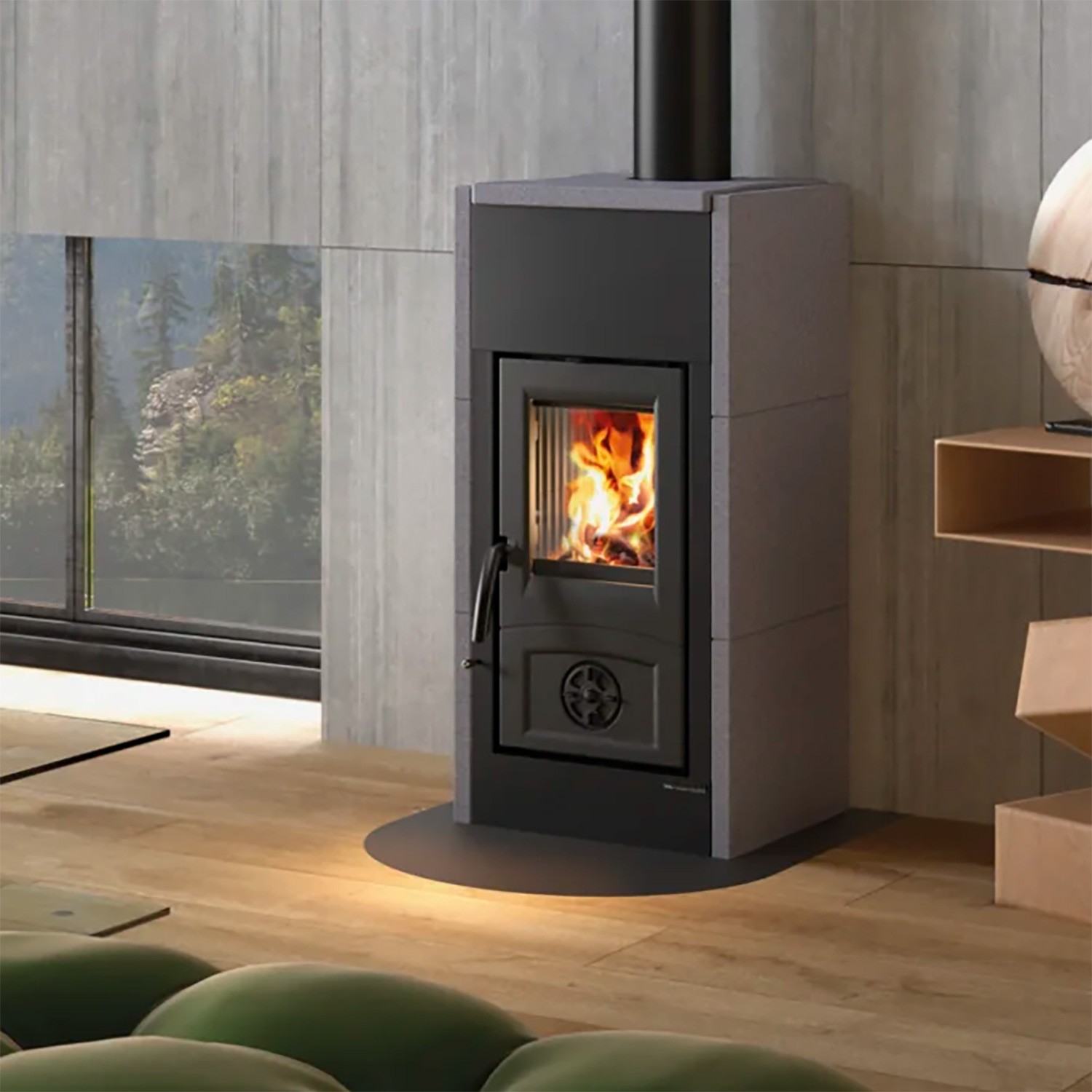 poele-a-bois-en-fonte-nordica-asia Installation poêle à granulés - BATI CHAUD